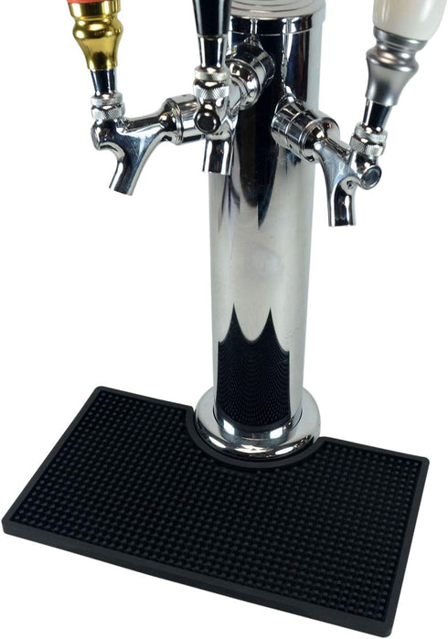 12x7 inches PVC Drip Tray for Home Brewing, Kegerator (Black)