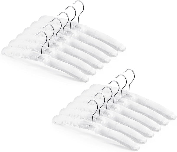 Jetec 12 Pieces Satin Padded Hangers for Women Clothing 15 Inch Satin