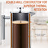 Miuly French Press 34oz, Double Insulated 304 Stainless Steel Coffee Press with 5 Extra Filters and 3 Additional Coffee