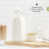 32 Oz, 3 Pack JoyJolt Glass Milk Bottles with Lids and Pourer Airtight Heavy Duty Reusable Glass Bottles, Leakproof