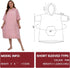 Swimmer Surf Poncho Hooded Beach Towel, Quick Dry Terry Cloth, Extra Large Changing Robe with Pockets for Adults