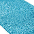 ShinyBeauty Turquoise Sequin Table Runner 12x108-Inch Aqua Party Runner for 30th Birthday Decorations