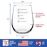 50th Birthday Checklist - Funny Stemless Wine Glass Gift for Men and Women Turning 50 - Large 17 Ounce