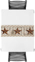 Burlap Table Runner, 70 Inches Long, Western Texas Star Rustic Wood Pattern for Wedding Party Decor