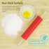 Silicone Rolling Pin for Baking, Non-Stick Dough Roller with Wooden Handle, Kitchen Accessories for Pastry