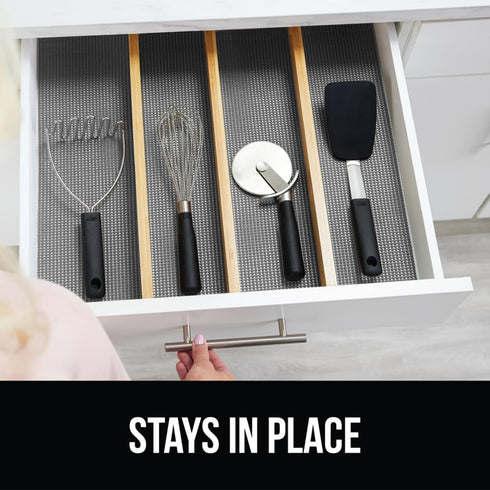 Gorilla Grip Drawer Shelf and Cabinet Liner, Thick Non-Adhesive Liners Protect Kitchen Cabinets, Cupboard, Bathroom