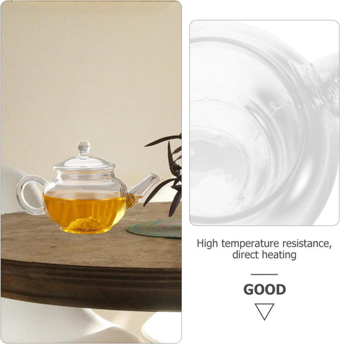 Restaurant Teapot, Transparent Glass Teapot with Handle, Small Glass Teapot, Tearoom Teapot Kettle, Hotel Coffee Pot,