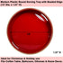 Counter, Room,(13") Red Decorative Tray for Coffee Table, Round Beaded Plastic Serving Tray forKitchen Ottoman, Living