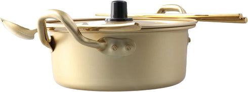 Ramen Pot with Lid, Spoon, and Chopsticks, Fast Heating Korean Cooking Pot