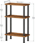 3-Tier BF246BZ01N1 HOOBRO Narrow Side Table, Slim End Table No Tools Needed, Twist-On Assembly, Skinny Nightstand Sofa