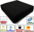 CozyLounge 24"x24"x4" (2 Indoor Outdoor Water Repellent High UV Resistant Patio Chair Cushion Cover (Just Black