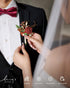 Ling's Moment 6pcs Boutonniere for Men, Artificial Flowers for Wedding Decor, Prom, Homecoming, Terracotta Orange