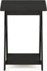 FURINNO Modern Simplistic End Table, 1-Pack Without Tray, Espresso