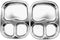 Korean Stainless Steel Divided Plates, Kids Tray, BPA Free 3 Compartment Plate, Set of 2 Silver