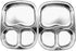Korean Stainless Steel Divided Plates, Kids Tray, BPA Free 3 Compartment Plate, Set of 2 Silver