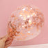 Rose Gold Confetti Balloons, 25 Pcs Thickened 12 Inch Clear Latex Balloons with Confetti for Graduation, Engagement,