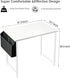 Lufeiya White Small Desk for Bedroom, Student Kids Study Writing Table for Home Office, 32 Inch Modern Mini Laptop PC