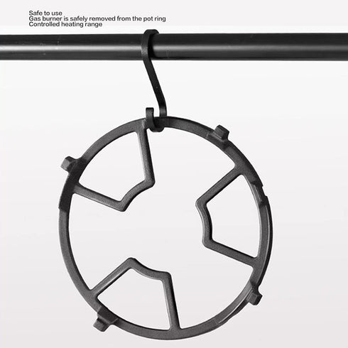 Cast Iron Wok, Non Slip Black Cast Iron Stove Rack for Frying Pans, Craft Pans, Carbon Steel Pans