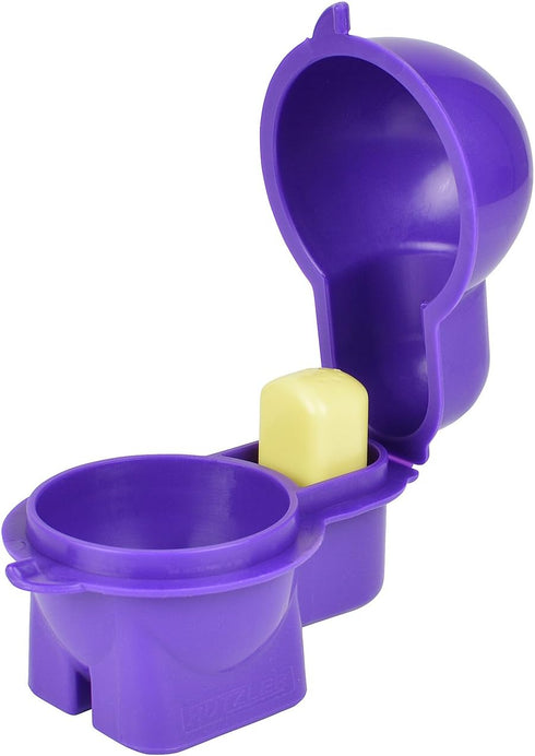 Portable Purple Egg Holder with Salt Shaker