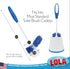2 Pack, LOLA Classic Toilet Brush w/Under-The-Rim Scrubber, Deep Cleans The Entire Toilet Bowl, Non-Slip Handle