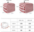 Farmhouse Red Plaid Toaster Cover 2 Slice, Rustic Red White Checkered Small Kitchen Appliance Covers with Loop,