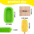 4 50 Sakolla Pcs Silicone Popsicle Molds with Lid & Pcs Wooden Popsicle Sticks, Stackable Classic Oval Ice Cream Molds