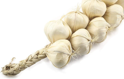 SQXBK 2PCS Artificial Garlic String Lifelike Fake White Garlic Hanging String Foam Vegetables Kitchen Decoration