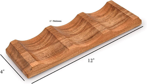 Tabletop Wine Racks Acacia Wood Countertop Wine Holder for Kitchen Bar, Pantry, Wine Cellar (12" X 4" X 1")