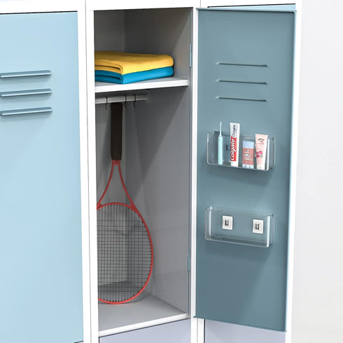 NiHome Acrylic Wall Mount Organizer 2-Pack, Slim Over Cabinet Storage Bins, No-Drill Installation for Kitchen,