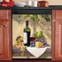 Wine Decor Magnetic Dishwasher Cover, Country Grape Fridge Sticker, Kitchen Decor Vinyl Magnet Panel Decal