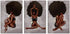 African American Wall Art - Yoga Women Natural Curly Hair Beauty Painting on Canvas