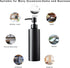 Soap Dispenser - Matte Black with Funnel and Non-Slip Coaster, 304 Stainless Steel Pump for Bathroom and Kitchen (12oz)