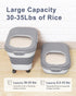 20-30 Lbs Rice Storage Container,Collapsible Food Storage Containers with Rolling Wheel Airtight Locking Lid,Flour