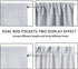 PANOVOUS Small Door Window Curtains, Blackout French Door Curtain Panel for Privacy, 25x40 Inch Greyish White