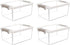 Citylife 4 Packs Small Storage Bins with Lids, 3.2 QT Plastic Containers for Organizing Stackable Clear Storage Boxes
