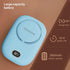 Portable Handheld Neck Fan, Mini USB Rechargeable Fan for Kids, Women, Men, Home, Outdoor Travel (Light Blue)