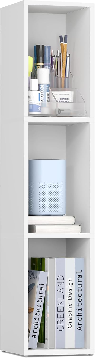 VASAGLE Custos Collection - Bookshelf, 3-Tier Bookcase, Book Shelf, Open Storage Shelf,