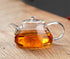 123Arts Mini Tea Pot, Clear Glass Teapot, Small Teapot for One Person Use, 7oz
