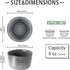 UNICASA Ramekin Set of 2, 8 oz Oven Safe Baking Set for Custard, Pudding, Souffle Cups in Reactive Gray