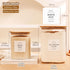 2 Pack 132 110 floz 51 floz large Square Glass Flour and Sugar Containers with Kitchen Pantry Labels - & - Glass Jars