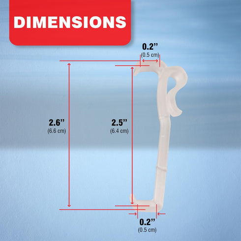 Amazing Drapery Hardware 2.5 Inch Clear Valance Clips, 20-Pack for Top Blind Brands & Window Shades