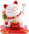 Acogedor Solar Waving Cat, Good Luck Lucky Welcoming Cat with Waving Arm for Car Home Office Decoration