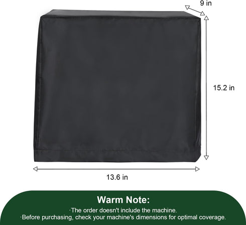 Coffee Machine Dustproof Cover, Universal Waterproof Shield for Home, Garage, and Office Appliances (Black)