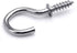 Aylifu 100pcs 3/4" Silver Metal Cup Hooks, Screw-in Hooks for Hanging Plants, Mugs, Jewelry, Decor, Organizer