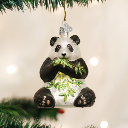 Old World Christmas Ornaments, Panda Glass Blown Ornaments for Christmas Tree