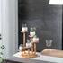 SRTFINE 5 Tiered Desk Plant Stand Round Bamboo Plant Shelf Tabletop Succulent Herb Stand Desktop Plant Stand Indoor