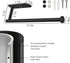 Paper Towel Holder, Under Cabinet Self Adhesive Kitchen Countertop Wall Mount Holder with Screws, Black
