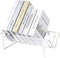 Sumerflos Acrylic Desktop Bookcase, Clear Modern Storage Organizer for Office Home, Bookshelves for CD/Magazine/Book