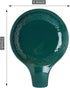 FE FUN ELEME Ceramic Spoon Rest for Kitchen Countertop, Large Lace Embossed Spoon Holder, 5.5inch Utensil Tray (Greener)