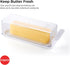 7.2 2.6 2 Inch Copco Butter Dish with Clear Lid and Measurment Guide, x x